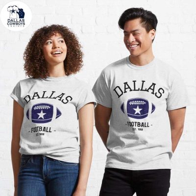 Dallas-Cowboy-ShirtsVintage-Dallas-Football-Sports-Team-Gift-T-Shirt-Classic-T-Shirt
