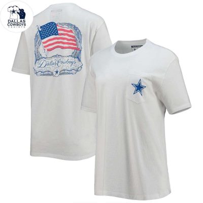 Dallas-Cowboy-ShirtsWomens-Cowboys-Hearts-As-Stars-Flag-T-shirt-Medium