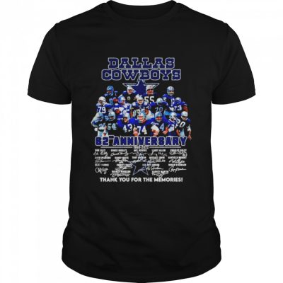 Dallas-Cowboys-62nd-anniversary-thank-you-for-the-memories-signatures-T-shirt