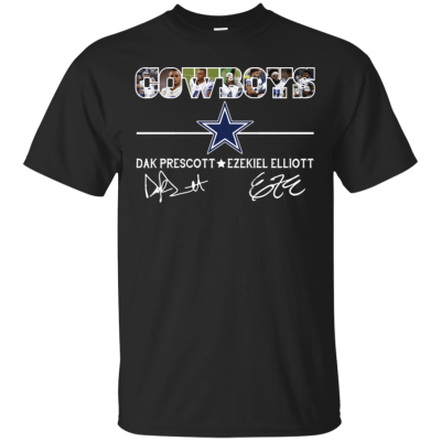 Dallas-Cowboys-Dak-Prescott-And-Ezekiel-Elliott-Signatures-Shirt