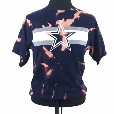 Dallas-Cowboys-Shirt-Small-Gameday-Tie-Dye-Short-Sleeve-Drawstring-Crop
