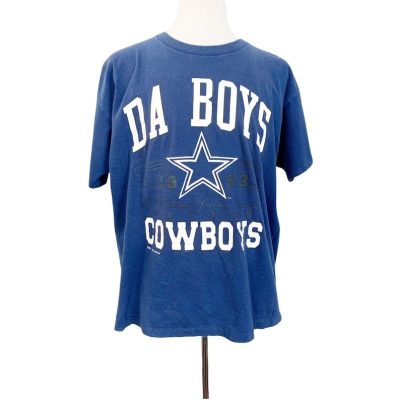 Vintage-NFL-90s-Dallas-Cowboys-T-Shirt-XL-Blue-Da-Boys-Single-Stitch-1993